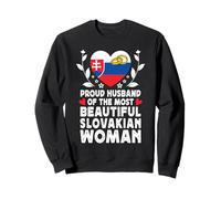 Proud Husband of Beautiful Slovakian Wife Slovakia Flag Sudadera