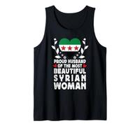 Proud Husband of Beautiful Syrian Wife Syria Flag Camiseta sin Mangas