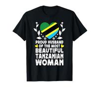 Proud Husband of Beautiful Tanzanian Wife Tanzania Flag Camiseta