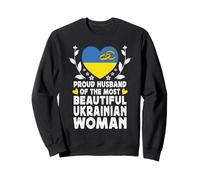 Proud Husband of Beautiful Ukrainian Wife Ukraine Flag Sudadera