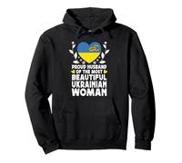 Proud Husband of Beautiful Ukrainian Wife Ukraine Flag Sudadera con Capucha