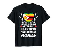 Proud Husband of Beautiful Zimbabwean Wife Zimbabwe Flag Camiseta