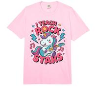 Proud I Teach Rock Stars Teacher Band Camp 1er 2º 3er Grado Comfort Colors Adult Heavyweight T-Shirt