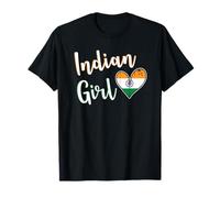 Proud Indian Girl India Flag Indian Girlfriend Wife Camiseta
