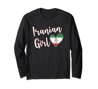 Proud Iranian Girl Iran Flag Iranian Girlfriend Wife Manga Larga