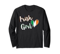 Proud Irish Girl Ireland Flag Irish Girlfriend Wife Manga Larga