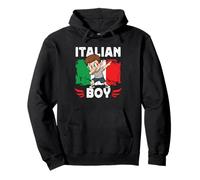 Proud Italian Boy Dab Pose Italian Son Guy Italy Flag Sudadera con Capucha