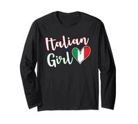 Proud Italian Girl Italy Flag Italian Girlfriend Wife Manga Larga