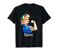 Proud Italian Woman Girl Pride Italiana Italy Flag Patriotic Camiseta