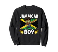 Proud Jamaican Boy Dab Pose Jamaican Son Guy Jamaica Flag Sudadera