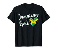 Proud Jamaican Girl Jamaica Flag Jamaican Girlfriend Wife Camiseta