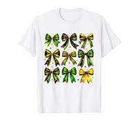 Proud Jamaican Independence Day Bow Jamaica Flag Women Girls Camiseta gráfica económica, Hombre, Blanco, XL