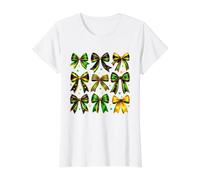 Proud Jamaican Independence Day Bow Jamaica Flag Women Girls Camiseta gráfica económica, Mujer, Blanco, XS