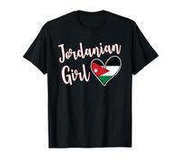 Proud Jordanian Girl Jordan Flag Jordanian Girlfriend Wife Camiseta