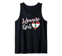 Proud Lebanese Girl Lebanon Flag Lebanese Girlfriend Wife Camiseta sin Mangas