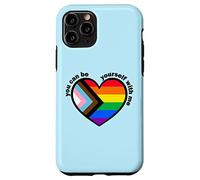 Proud LGBTQ Ally Rainbow Equality Heart Flag Carcasa para iPhone 11 Pro