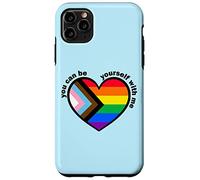 Proud LGBTQ Ally Rainbow Equality Heart Flag Carcasa para iPhone 11 Pro MAX