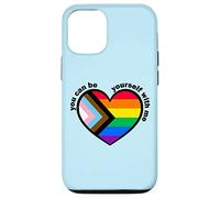 Proud LGBTQ Ally Rainbow Equality Heart Flag Carcasa para iPhone 12/12 Pro