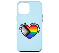 Proud LGBTQ Ally Rainbow Equality Heart Flag Carcasa para iPhone 12 Pro MAX
