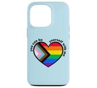 Proud LGBTQ Ally Rainbow Equality Heart Flag Carcasa para iPhone 13 Pro