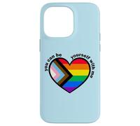 Proud LGBTQ Ally Rainbow Equality Heart Flag Carcasa para iPhone 14 Pro MAX