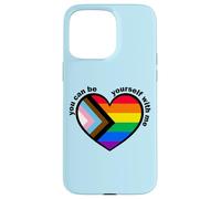 Proud LGBTQ Ally Rainbow Equality Heart Flag Carcasa para iPhone 15 Pro MAX