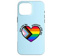 Proud LGBTQ Ally Rainbow Equality Heart Flag Carcasa para iPhone 16 Pro MAX