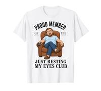 Proud Member Just Resting My Eyes Club Funny Dad Nap Camiseta