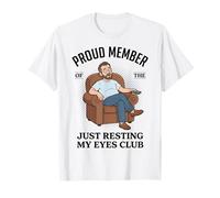 Proud Member Just Resting My Eyes Club Funny Dad Nap Camiseta