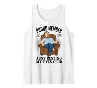 Proud Member Just Resting My Eyes Club Funny Dad Nap Camiseta sin Mangas