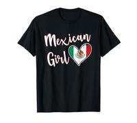 Proud Mexican Girl Mexico Flag Mexican Girlfriend Wife Camiseta