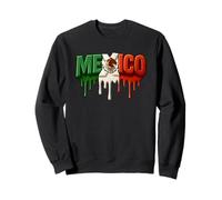 Proud Mexican México Flag Cool Patriotic Lettering Feel Drip Sudadera