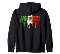 Proud Mexican México Flag Cool Patriotic Lettering Feel Drip Sudadera con Capucha