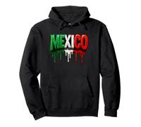 Proud Mexican México Flag Cool Patriotic Lettering Feel Drip Sudadera con Capucha