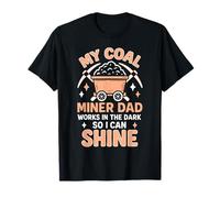 Proud Miner's Daughter Carbón Minería Papá Día del Padre Camiseta