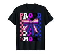 Proud Mom Genderfluid Género Fluido Orgullo Mamá Día de la Madre Camiseta