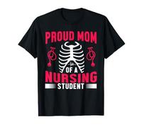 Proud Mom of A Nursing Student Nurse Funny Nurses Camiseta gráfica económica