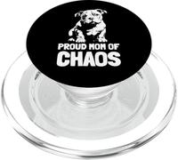 Proud Mom of Chaos con diseño de Cachorro PopSockets PopGrip para MagSafe