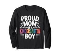 Proud Mom of Kindergarten Boy First Day School Vibes Manga Larga