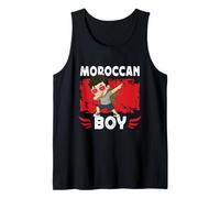 Proud Moroccan Boy Dab Pose Moroccan Son Guy Morocco Flag Camiseta sin Mangas