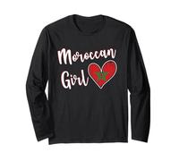 Proud Moroccan Girl Morocco Flag Moroccan Girlfriend Wife Manga Larga