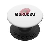 Proud Morocco Identity Flag Fingerprint Heritage Gift PopSockets PopGrip Adhesivo