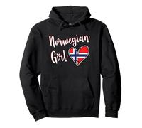 Proud Norwegian Girl Norway Flag Norwegian Girlfriend Wife Sudadera con Capucha