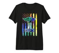Proud Nurse American Flag Funny Nursing Nurses Camiseta Premium