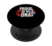 Proud of My DNA Albanian Dominican Roots Albania PopSockets PopGrip Adhesivo