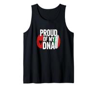 Proud of My DNA Albanian Italian Roots Albania Italy Camiseta sin Mangas