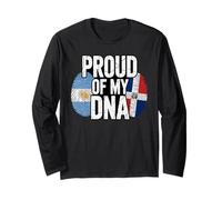 Proud of My DNA Argentinian Dominican Roots Argentina Manga Larga
