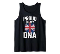 Proud of My DNA British Roots UK United Kingdom Flag Camiseta sin Mangas