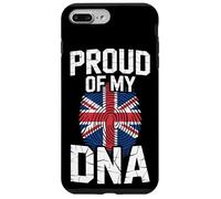 Proud of My DNA British Roots UK United Kingdom Flag Carcasa para iPhone 7 Plus/8 Plus