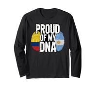 Proud of My DNA Colombian Argentinian Roots Colombia Manga Larga